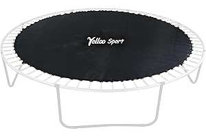 yelloo Tappeto Elastico per Trampolino di Diametro Esterno 366 cm Telo Ricambio Salta Saltarello predisposto con Ganci per 72 Molle