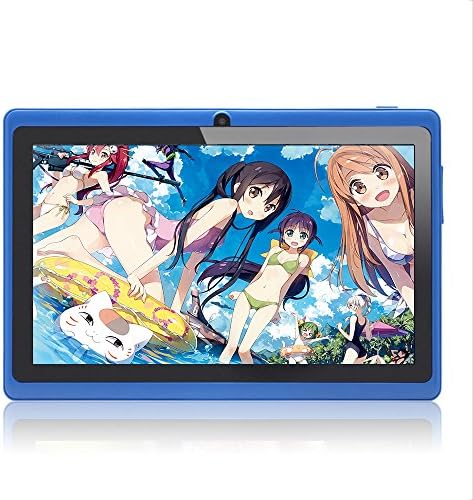 JINYJIA 7 Inches Android 4.4 Kitkat Google Tablet PC Allwinner A33 1.5GHz Quad-Core Dual Cameras Bluetooth WiFi 512MB DDR3 8GB, Blue