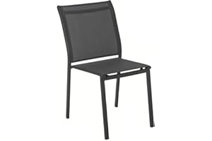 Hespéride - Silla de jardín apilable Essentia Negro