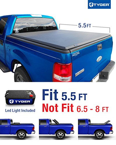 Tyger Auto TG-BC3F1016 Tri-Fold Pickup Tonneau Cover (Fits 04-08 Ford F-150 (NOT 04 F-150 Heritage Model); 05-08 Lincoln Mark LT Crew Cab 5.5 feet (66 inch))