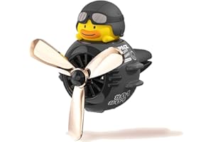 Chereda Duck Pilot Retro Airplane Car Air Freshener, Car Vent Clip-on with 2 Fragrance Tablets, Rotating Propeller, Duck02 Color
