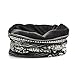 Produktbild Arcweg Haube Beanie Herren Damen mütze Nackenwärmer Snood Ski Hut Kopfbedeckung Fleece gefüttert Dehnbar Multifunktions Draussen Snowboard Warm Winddicht Winter Freie Größe Schwarz Drucken