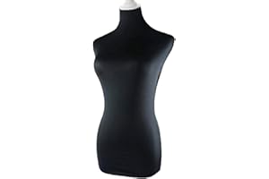NAVAdeal Black Superb Lycra Fabric Cover, Perfect For Dress Form Mannequin Dummy (Mannequin Not Included)