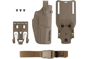 Peminkoo Taktisches P320 Holster MK-17/18 Serie Jagd Militär Kampf Pistole Holster Angepasst Q.LS System Oberschenkel Strap Kit Airsoft Holster