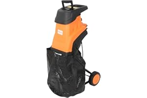 ARK MAT Lazy-Shred Electric Garden Shredder - 2500w Leaf & Wood Chipper - 50L Bag - 45mm Cutting Width