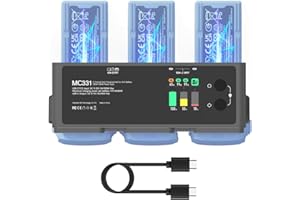 LIMETA Hub di Ricarica per DJI Air 3s/3 Batteria Hub Caricabatterie Intelligente 200W con Luce Integrata Ricarica 3 Batterie Contemporaneamente