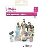 Graine créative 9 moules en latex Santons - Crèche de Noël Plâtre 1 kg pas cher