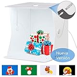 [EFECTOS FOTOGRÁFICOS PROFESIONALES]Amzdeal caja de fotografía tiene 30 LED granos de la lámpara, lo que proporciona una luz suave y difusa. Puede eliminar las sombras de objeto y ofrece los efectos de iluminación perfectas para usted.