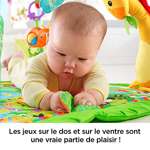Fisher-Price Tapis Musical d'Éveil de la Jungle pour Bébé, avec Plus de 10 Jouets et Activités, Musique et Lumières Dansantes, dès la Naissance, DFP08 – Image 4
