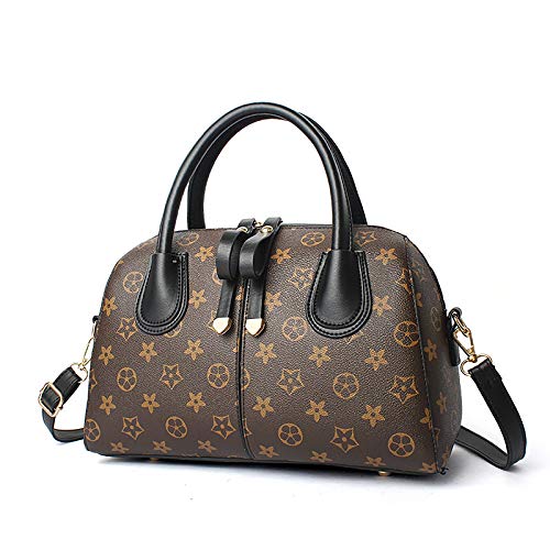 Mrs. Li's shop Sac pour Femme Nouveau Sac à bandoulière Portable Grand Sac à bandoulière Diagonal Portable Grand Sac Boston Flip Bag, Pentagram Noir