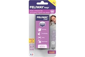 feliway Aiuto! 3 x 7 giorni - 3 cartucce per diffusore di feromoni lenitivi per gatti (3 x 340 MG) - Aiuta a calmare il tuo gatto quotidiano o durante gli eventi stressanti puntuali