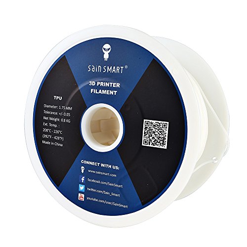 SainSmart Flexible TPU 3D Filament for 3D Printers 3D Drucker, 1,75 mm, 800g Spool - 3