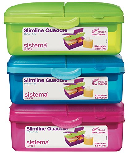 Sistema 962 Lunchbox Quaddie, 1,5 L und Trinkflasche, rosa - 4