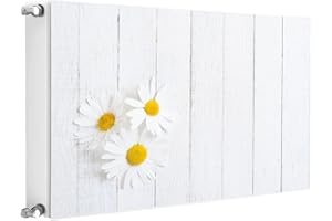 TMK ARTDEKO TMK Funda magnética para radiador, revestimiento de radiador, 80 x 60 cm, diseño de flores