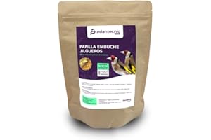 AVIANTECNIC.SHOP Aviantecnic Papilla Embuche Jilgueros | Alimento Complementario para Pájaros Ornamentales | 400 g con Jeringa de Embuche Incluida