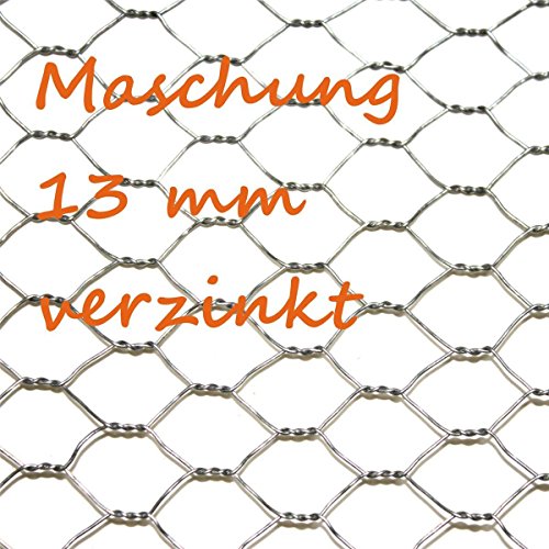 Sechseckgeflecht 1m x 25m + kostenloser Versand /// Kaninchendraht Maschendraht-Zaun 6-Eck Drahtgeflecht 25 m Länge x 100 cm Höhe 13mm Maschung