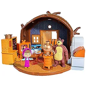 Masha and the Bear Masha, Bear Playset (4 cm Masha and 6 cm Bear, Multicolour)