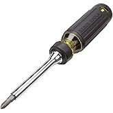 Klein Tools 32305 &ccedil;ok u&ccedil;lu cırcırlı tornavida, 15'i 1 arada alet, yıldız, d&uuml;z, d&ouml;rt k&ouml;şeli, Torx ve kombi u&ccedil;lar ve 1/4 in&ccedil; lo