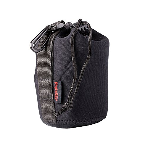 PhotoSEL 4-Pack Lens Pouch    pais kit de protection en n  opr  ne  crochet pour lentille de cam  ra DSLR  Canon Nikon Sony etc   S M L XL  CALP1S4