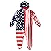 Produktbild Katara 1844 USA Onesie aus Fleece Flagge mit Stars and Stripes - Amerika Einteiler - Ganzkörper Ami Fahne Hausanzug, Kostüm,Körpergröße XL