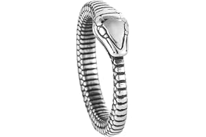 Ouroboros Ring - Herr Kvinnor Norse Viking Dragon Ring - Unisex Rostfritt Stål Vintage Gotisk Punk Snake Djurring Pagan Amule