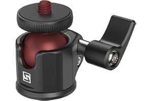 SIOTI Mini Kugelkopf, Mini Stativ Kugelkopf, 360 Grad Rotation Kippen Einstellung, Kompatible mit Digitalkamera/Micro Telefon/Handy/Action Kamera/Licht Stand/Licht (Ultra-Mini Kugelkopf)