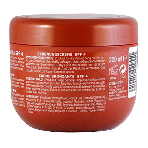 babaria Bräunungscreme Cocos LSF 4, 200 ml - 4