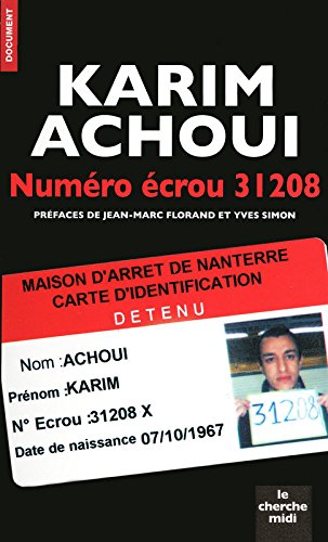 Book's Cover of Numéro écrou 31208
