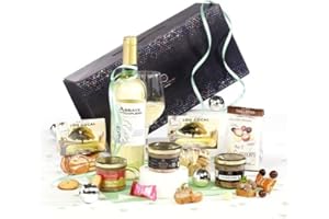 Cellier du Périgord - Panier Gourmand Prestige - Colis Découverte 2025 apéritif, 9 pièces, 458 g hors boisson + vin blanc moelleux AOP Côtes de Bergerac 75 cl