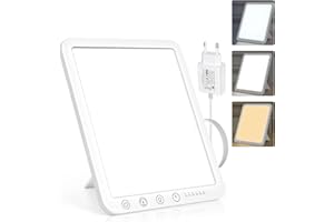 Sotipevs Tageslichtlampe 15000 Lux, LED Lichttherapielampe Tageslicht, UV-freie LED Daylight Lampe, Touch-Control Sonnenlicht Lampe, Vollspektrumlampe für Zuhause/Büro