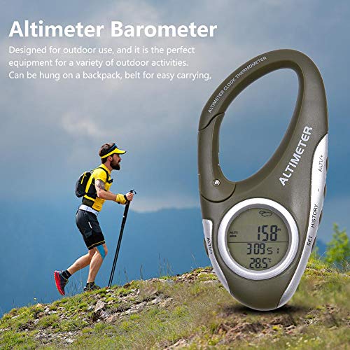 Luerme Altimètre Multifonctions Thermomètre intérieur/extérieur Thermomètre Surveillance de la température et des Conditions météorologiques pour Le Camping en Plein air