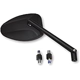 Highsider Motorradspiegel Lenkerspiegel M10x1,25R+L Ferrara 2 Alu schwarz