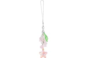BEEFLYING Breloques Kawaii pour Téléphone Portable Pendentif Breloque Téléphone Portable Y2K Charmes Muguet en Acrylique Porte-clés Sac de Fille Breloque Appareil Photo(Rose)