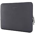 MOSISO Laptop Sleeve Compatible 13-13.3 Inch 2010-2019 MacBook Air/Pro Retina/MacBook Pro USB-C/Surface Book/Surface Laptop, PU Leather Super Padded Bag Waterproof Protective Case, Space Gray