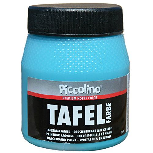 PICCOLINO Tafelfarbe 250ml Türkis - Tafellack zum Malen einer mit Kreide beschreibbaren Fläche
