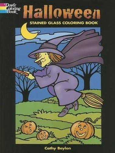 Halloween Stained Glass Coloring Book (Dover Holiday Stained Glass Coloring Book)