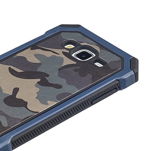 MOONCASE Galaxy J5 Funda  Camuflaje Dual Layer H  brida Case Choque Absorci  n Protecci  n Carcasa Tapa para Samsung Galaxy J5  2015  Azul