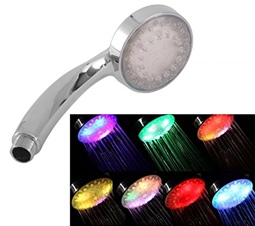 LED Duschkopf Duschbrause Brausekopf mit automatischem 7-farbigem Lichtwechsel