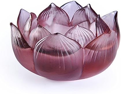 Candle holder glass lotus lamp buddha home furnishings-G