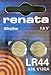 Price comparison product image Renata LR44 76A AG13 157 V13GA RW82 Alkaline Calculator / Watch / Key / Gadget Battery 1.5v 10 Pack