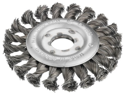 Connex COM233115 Rundbürste gezopft, 115 mm, Bohrung 22 mm, Stahldraht für Winkelschleifer