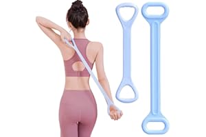 SAHGSA 2 sztuki taśm oporowych do fitnessu, trenowania pleców, elastyczne liny, do ćwiczeń, na ramiona, z wygodnymi uchwytami, taśmy gimnastyczne, rozciąganie, ekspander do jogi, rozciągania i fitnessu