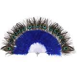 pluma pavo real tatuaje Tamaño: 15"/36cm L & 27"/68cm . El abanico de plumas se puede cerrar.