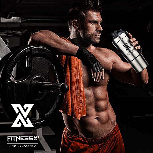 PLC020 700ml+200ml Sportmixer fitness edelstahl protein shaker eiweiß | Protein Shaker Eeiweiß Bottle - 2