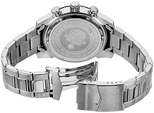 Invicta Men's Quartz Watch with Orange Dial Chronograph Display and Silver Stainless Steel Bracelet 21568