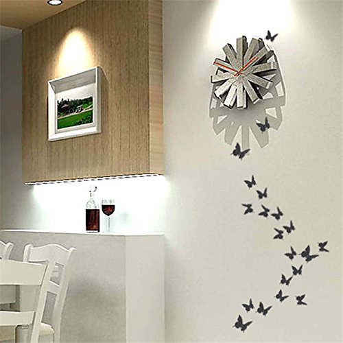 Lumanuby 12 Stück 3D Schmetterlinge Wand sticker Wandtattoos zum Kleben für Wohnzimmer Schlafzimmer Küche Und Kinderzimmer,Rosa - 7