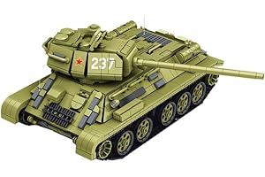 barweer Klemmbaustein Technik Panzer T-34, Militär WW2 Panzer Modell Bausatz Set für Erwachsene und Männer,Panlos 632012 Sammlung Bausteine(1726 Teile)