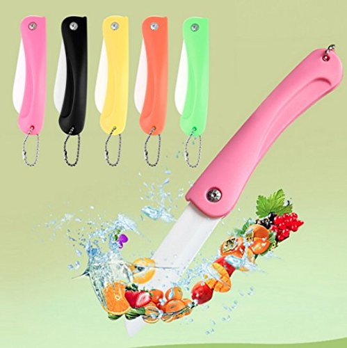 * 2017 Küche keramisches Messer * faltbar für Obst und Gemüse * New smart 2017 product * (Rose) - 2