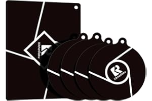 KITCHENRAKU Copri Piano Induzione, Copri protezione tappetino piano induzione cottura copertura coprifornelli Cucina (2 * 20cm&2 * 24cm&1 * 26x35cm, Rettangolo & Cerchio)