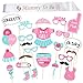Price comparison product image ILOVECOS Mummy to be Sash Baby Shower Photo Props Boys Girls Bottle Masks Photo Booth Props on Sticks Newborn Boy Girl Gifts Party Decorations (it's a girl)